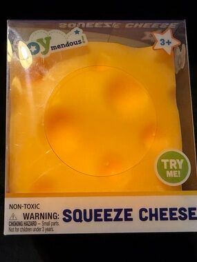 Squeeze Cheese Squishy Toy - Yellow